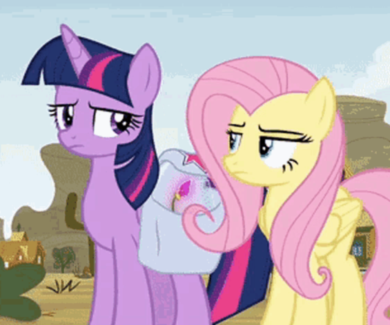 Twilight Sparkle and Fluttershy from "My Little Pony"